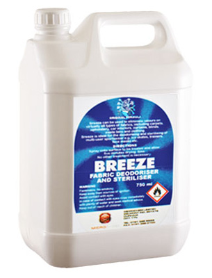 BREEZE - Fabric and Air Freshener    10  litres @ 4.00 per litre